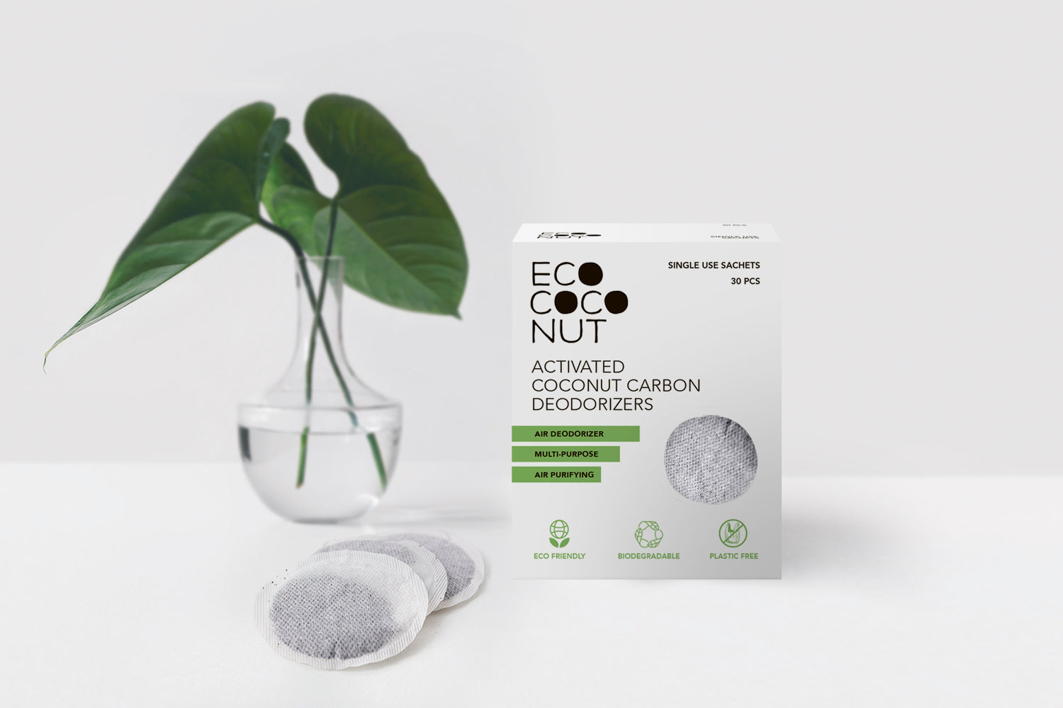 Activated Coconut Carbon Deodorizers (30 Sachets)