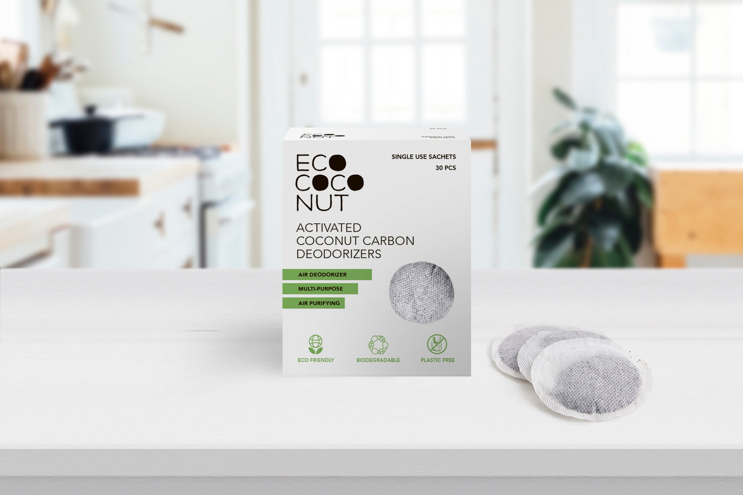 Activated Coconut Carbon Deodorizers (30 Sachets)